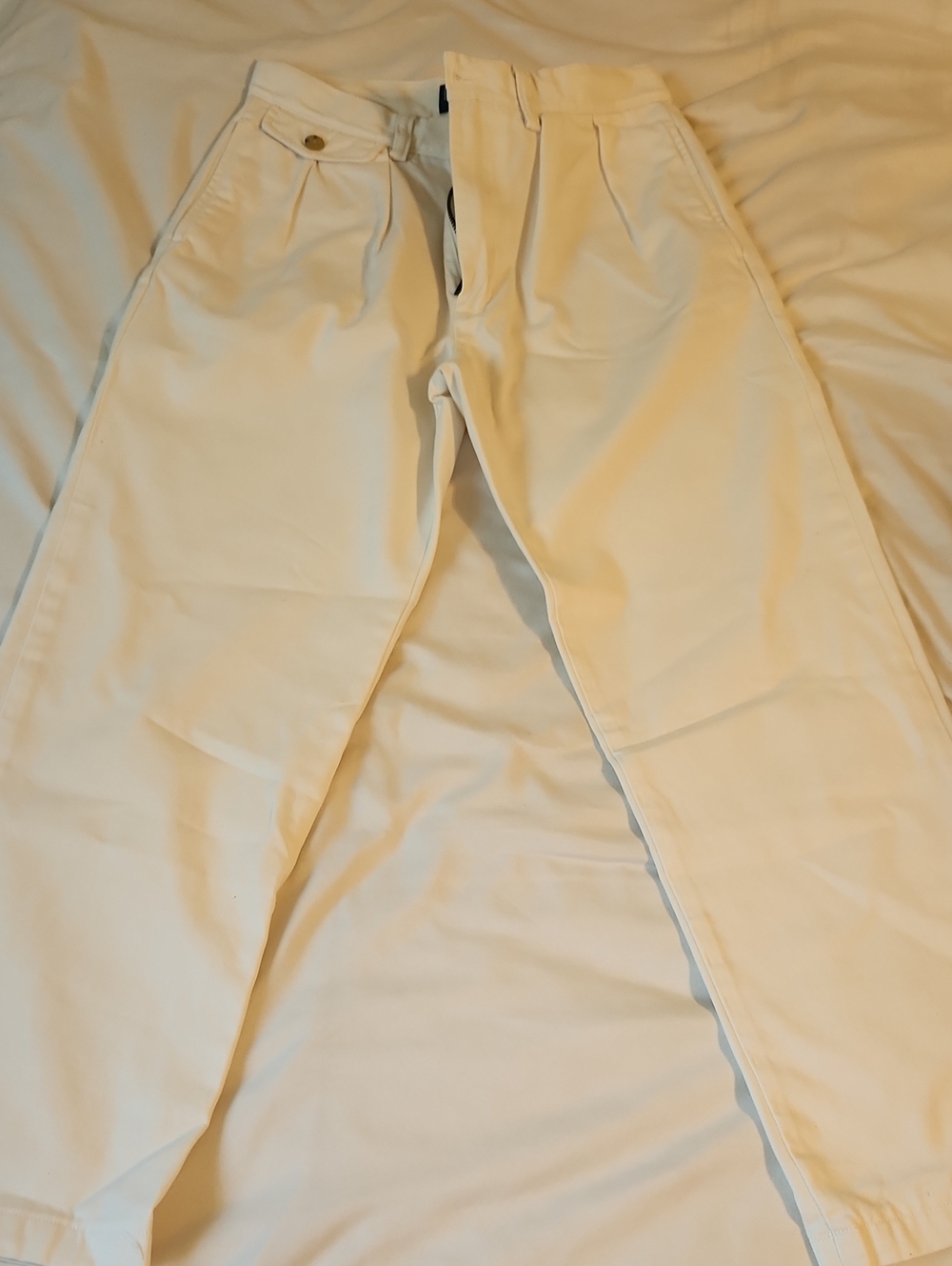 White Drawstring Pants - Picture 2 of 4